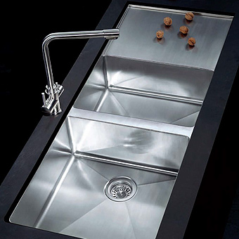 stainless steel sink, linear sink, kitchen sinks