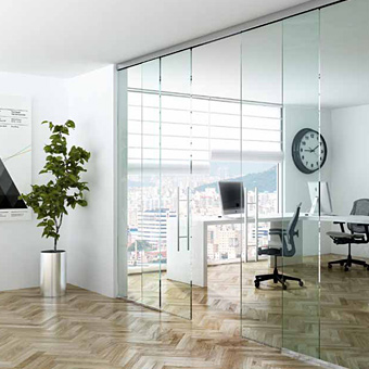 frameless wall partitions