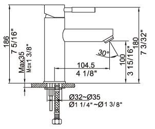34 119/1-CR, Single Lever Concealed Washbasin Mixer, Lavatory 2