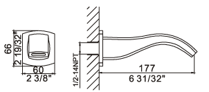 36-159-CR, Tub Spout, Tub Spout