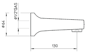 38-159-CR, Tub Spout, Tub Spout