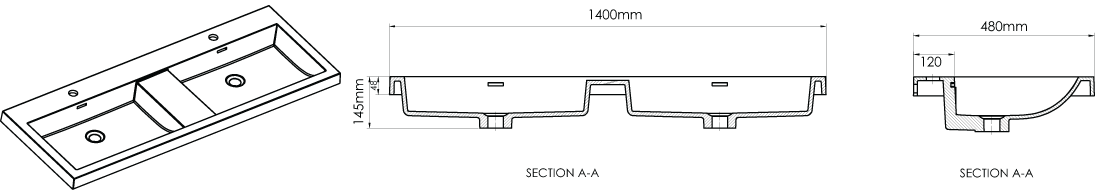 CA1400D-1 Technical Drawing