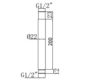 CSA-34-CR, Round Ceiling mounted Shower Arm, Optional RD Ceiling Shower Arm