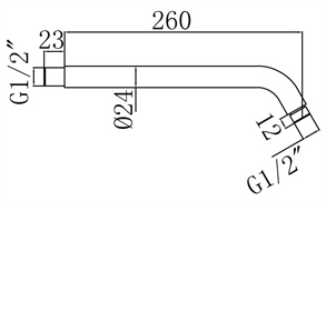 SA-34/1-CR, Optional RD Shower Arm, Optional Round Shower Arm