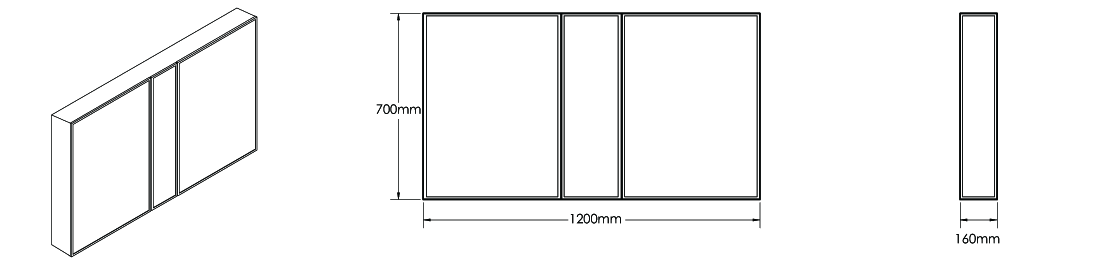 SI1200-3 L/R Technical Drawing