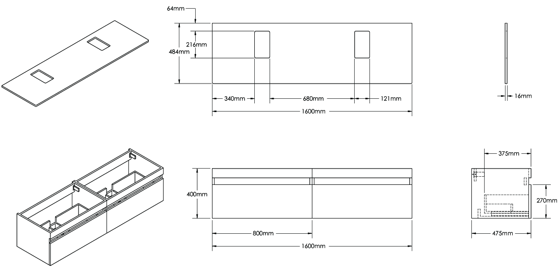 YO1600D-2 Technical Drawing