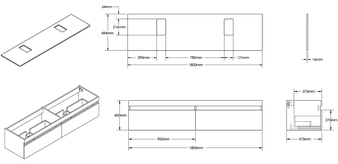 YO1800D-2 Technical Drawing