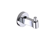 Concealed, surface mounted polished chrome hook.  Lifetime warranty and mounting hardware is included.