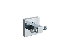 Concealed, surface mounted polished chrome double hook.  Lifetime warranty and mounting hardware is included.