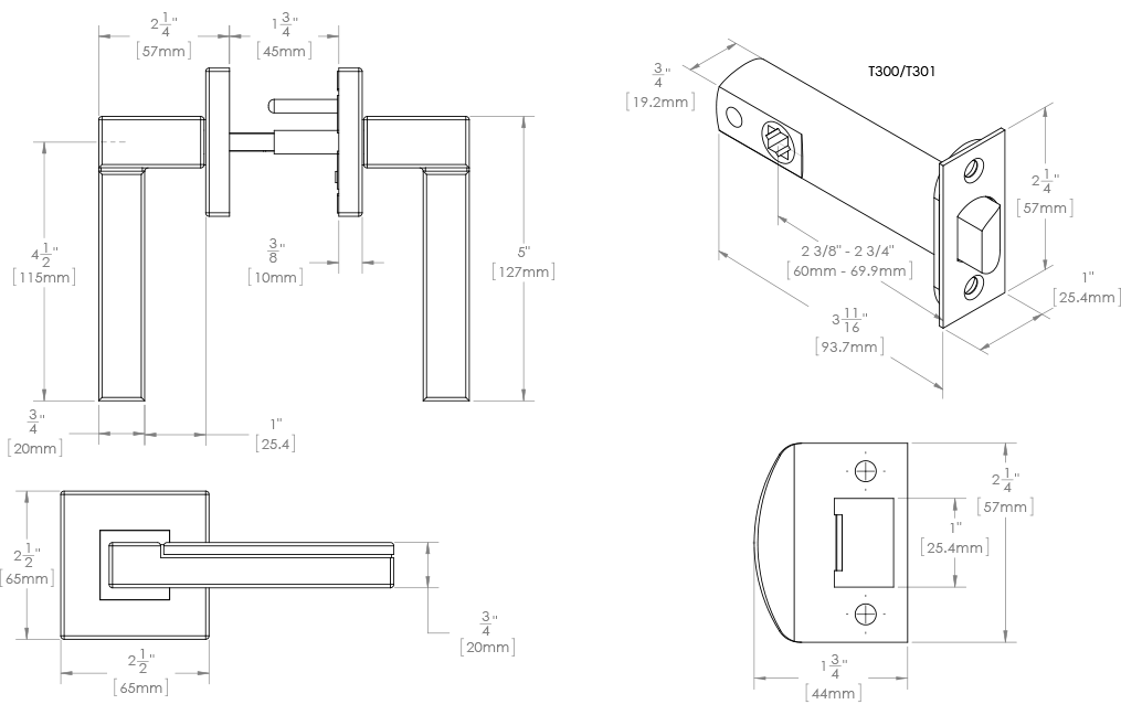 MUNICH MH32 Door Lever, T300 Series Door Levers