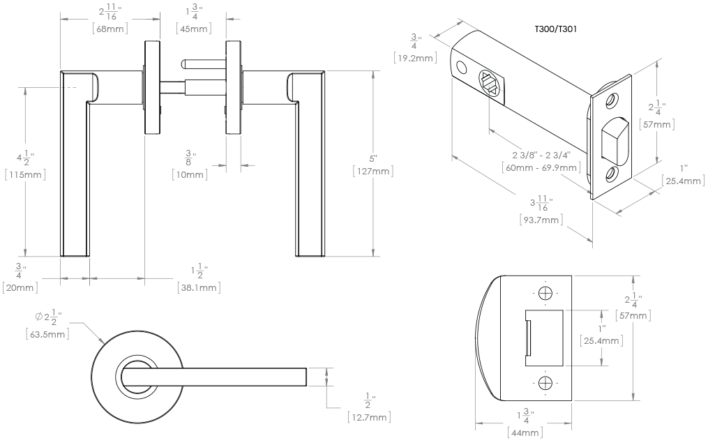 SOLVIG SG35 Door Lever, T300 Series Door Levers