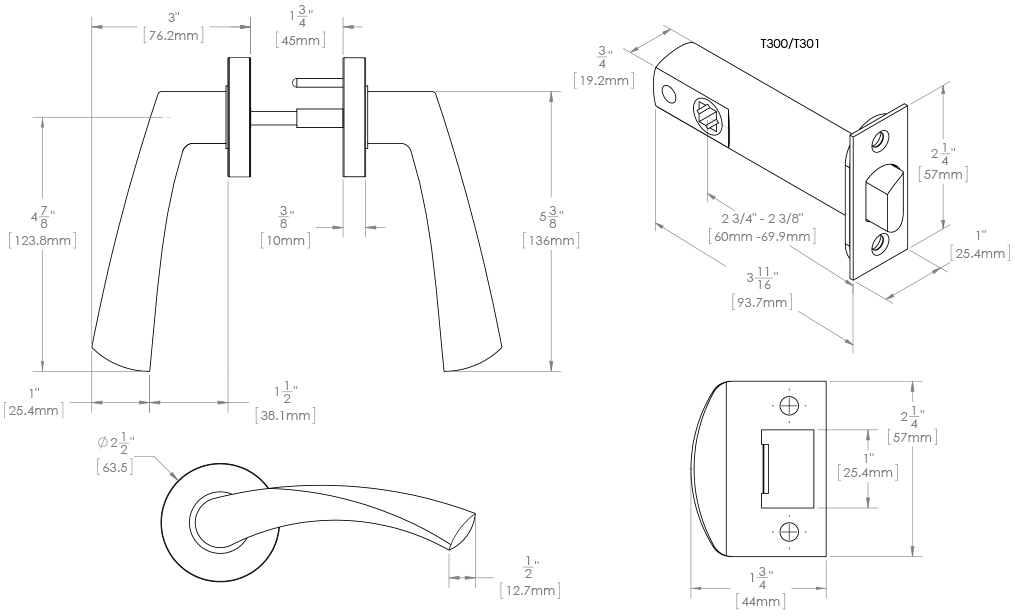 VIENNA VA51 Door Lever, T300 Series Door Levers