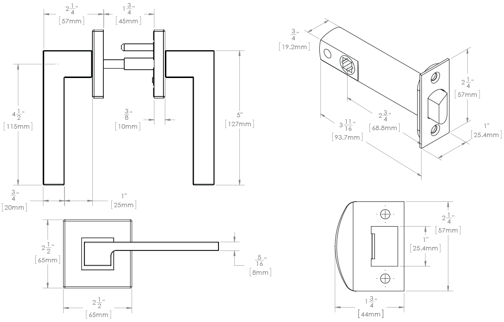 ZURICH ZH44 Door Lever, T300 Series Door Levers