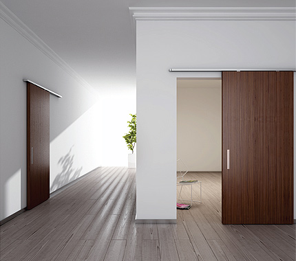 Sliding Systems for Wood Doors with Standard Bracket